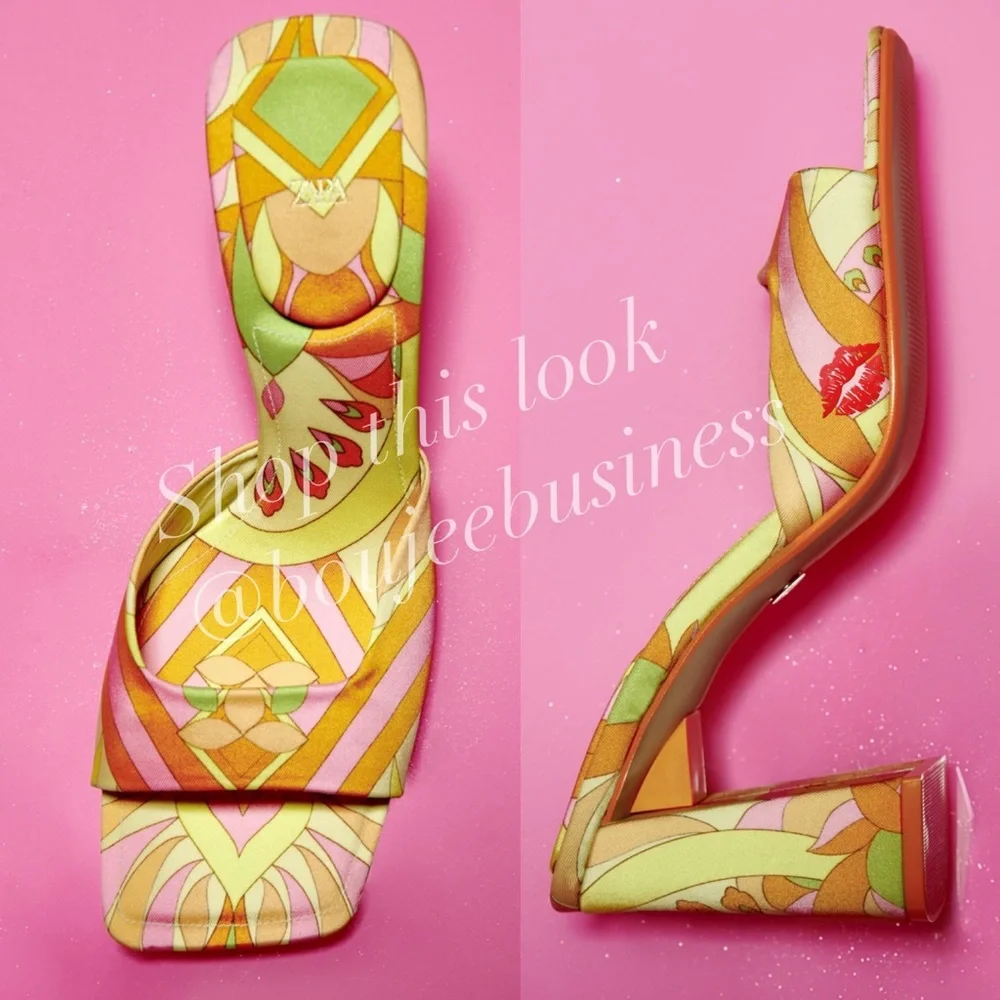 ZARA Printed Heeled Sandals BNWT - Picture 6 of 6